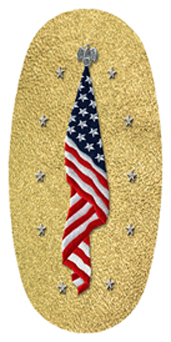 DASOV 421 SH GD Flag at Rest Shimmer Gold